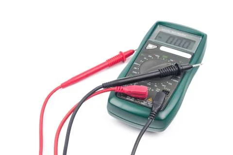 Digital multimeter isolated on white background Foto stock