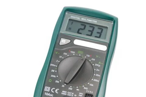 Digital multimeter isolated on white background Stock Photos