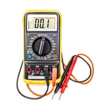 Digital multimeter isolated on white background Stock Photos