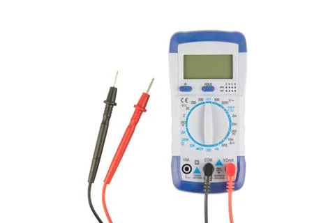 Digital multimeter isolated on white background with clipping path Stock-Fotos