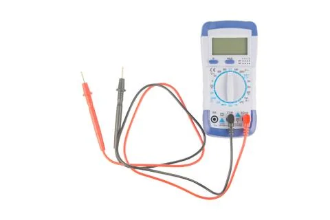 Digital multimeter isolated on white background with clipping path Stock Photos