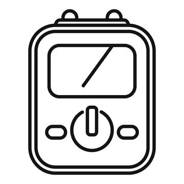 Digital multimeter measuring electrical current with display イラスト素材