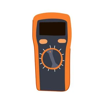 Digital multimeter measuring electrical current voltage and resistance Stock Illustration