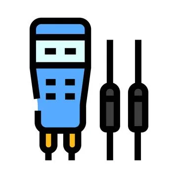 Digital multimeter measuring electrical current and voltage icon イラスト素材