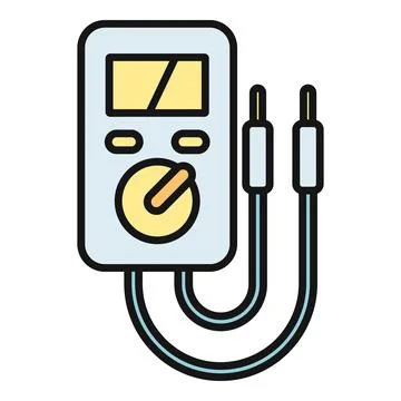 Digital multimeter measuring electrical current voltage resistance イラスト素材