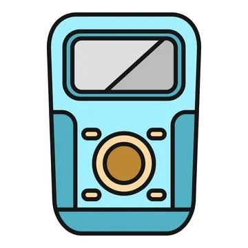 Digital multimeter measuring electrical current voltage icon Stock Illustration