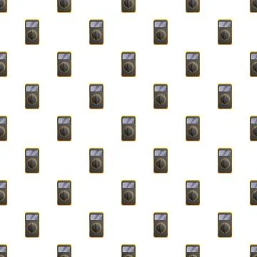 Digital multimeter measuring tools seamless pattern background Illustrazione stock