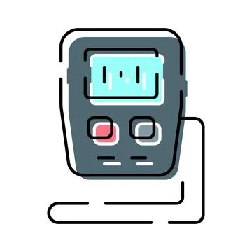 Digital multimeter testing electronic circuits with measurement equipment Illustrazione stock