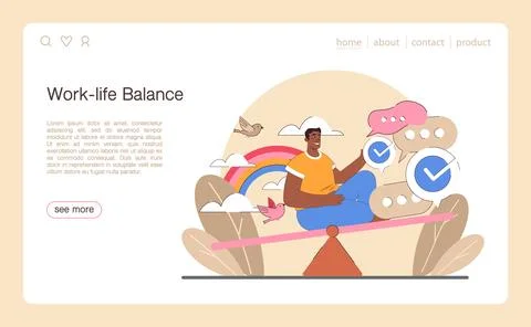 Digital multitasking web banner or landing page. Effective and competent Illustrazione stock