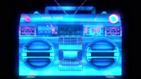 Digital Music Lights Video stock 197097487