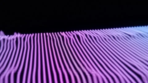 Digital music sound wave footage. audio waveform abstract moving on black. Stock Footage 166320328