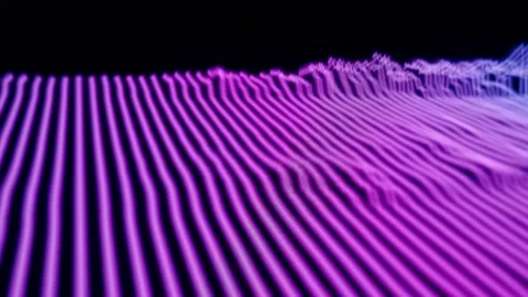 Digital music sound wave footage. audio waveform abstract moving on black. Stock Footage 166320347