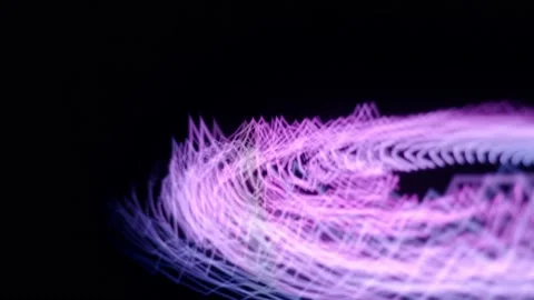 Digital music sound wave footage. audio waveform abstract moving on black. Stock Footage 166321004