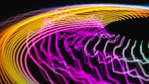 Digital music sound wave footage. audio waveform abstract moving on black. Stock Footage 166321573