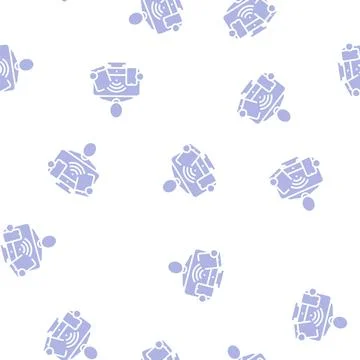 Digital native technology glyph seamless pattern Stock Illustration