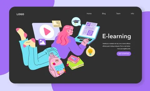 Digital Natives. Flat Vector Illustration イラスト素材