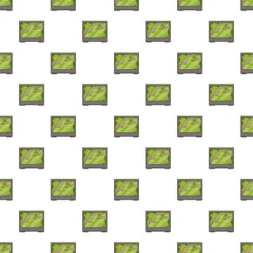 Digital nature screen seamless repeating pattern Stock Illustration