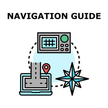 Digital navigation guide concept with mapping technology Stock Illustration