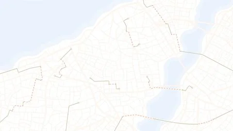 Digital Navigation Map Displaying Multiple Route Options Across Urban Districts Stock-Illustration