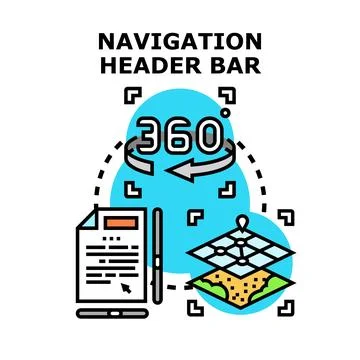 Digital navigation technology exploring interactive augmented reality Illustrazione stock