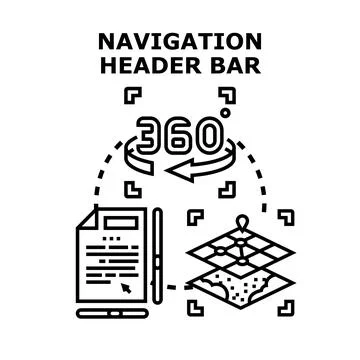 Digital navigation technology exploring interactive augmented reality Stock Illustration