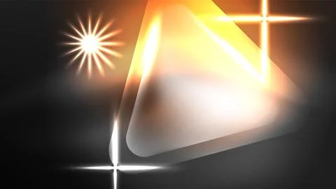 Digital Neon Abstract Background, Triangles And Lights Geometric Design Template Stock Illustration