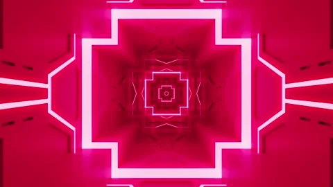 Digital Neon Endless Tunnel Loop Animation Background Stock-Footage 277444273