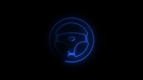 Digital neon face logo animation performing visual effects Stock Footage 346112386