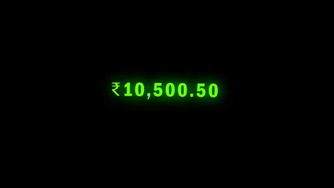 Digital neon green indian rupee currency amount on black background Vídeos de archivo 340336648