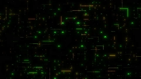 Digital neon led lines and dots pattern | Stock Video | Pond5