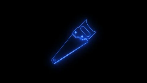 Digital neon light arrow pointing downward in dark environment with copy space Stock Footage 345360398