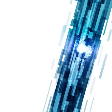 Digital neon light lines sparkle lightning stars dust shiny technology Stock Illustration