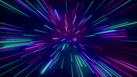 Digital neon lights Stock Footage 155608899