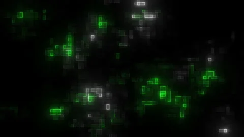 Digital Neon Pixel Background Animation Loop Vídeo Stock 148671438
