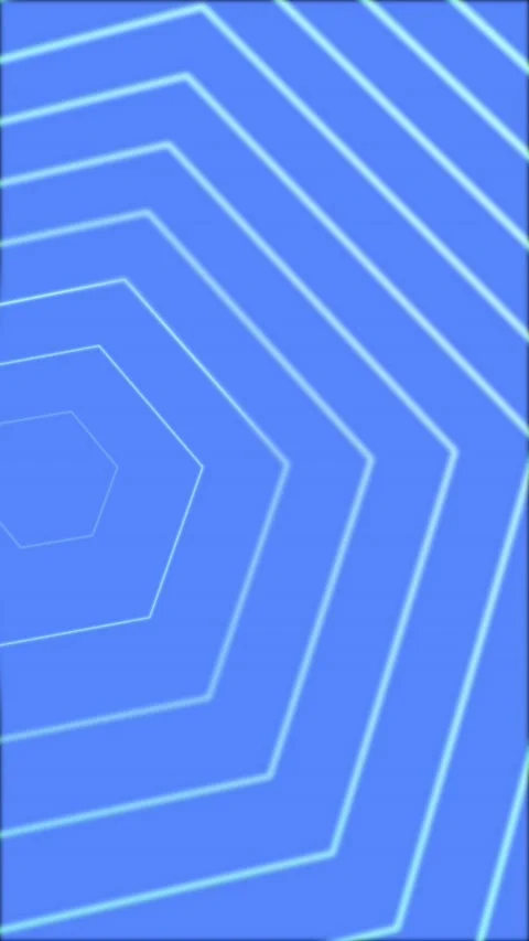 Digital neon polygon geometric shapes pattern background of bright blue Stock Footage 201357204