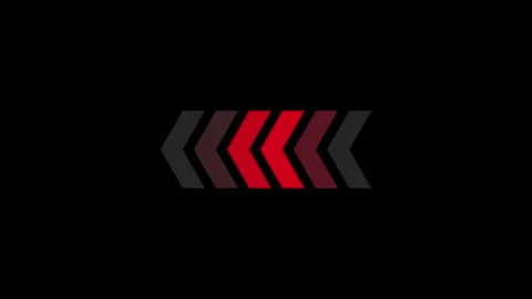 Digital neon red swipe left directional pointer on the black screen. 4k motion Video stock 342981271