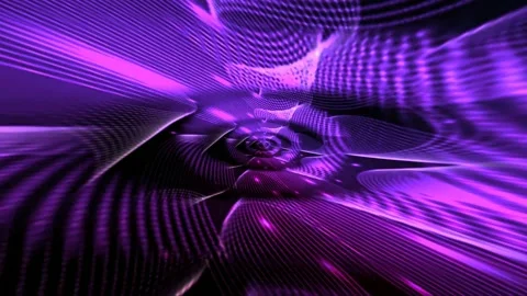 Digital Neon Vortex Abstract Futuristic Light Tunnel Loop Stock Footage 318608310