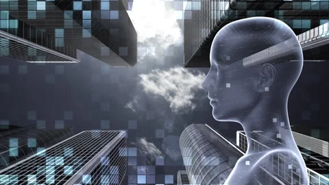 Digital Network AI City Bb1a 스톡 동영상 151149234