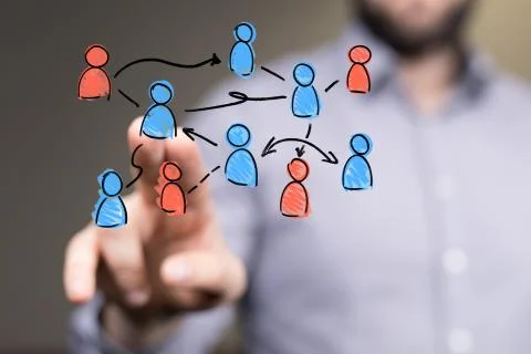 A Digital Network and data concept. Foto stock