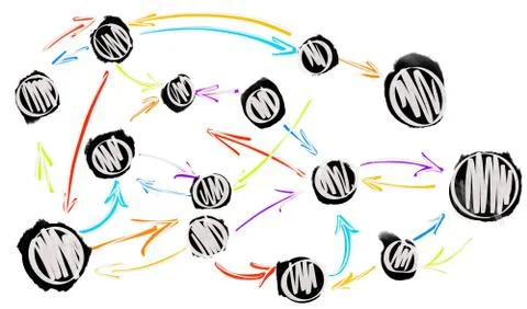 A Digital Network and data concept 3d. Stock Photos