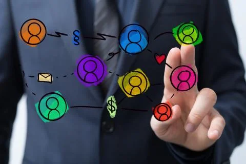 A Digital Network and data concept. Foto stock