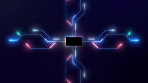 Digital Network and High-Tech Motion Graphic Stock Footage 340358268