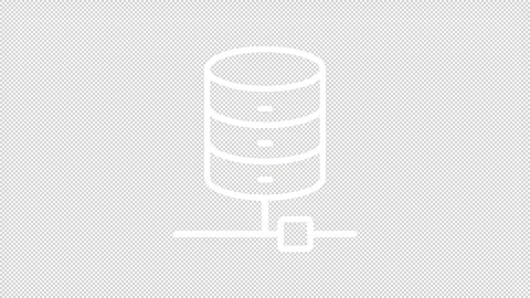 Digital network architecture white line animation Stock Footage 340285432