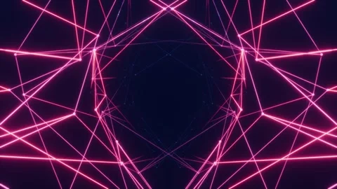 Digital network background with interconnected lines and glowing dots Stock Footage 323294281