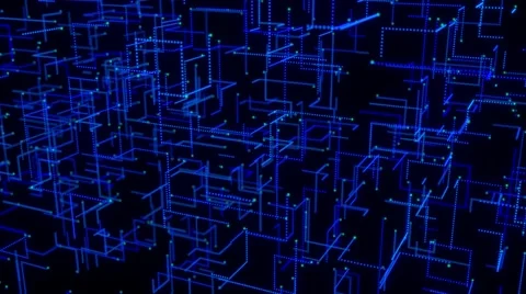 Digital network background. Seamless loop Stock Footage 68402211