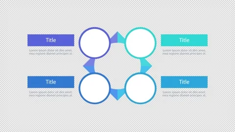 Digital network circular infographic 4 steps template animation Stock Footage 333733249