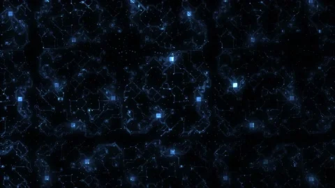 Digital Network City Communication Abstract Loop Stock Footage 224963290