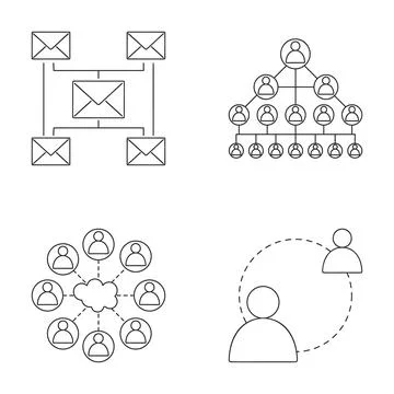 Digital network, cloud computing, communication, and social media concepts イラスト素材