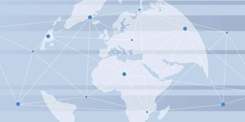 Digital network connect the world Stock-Illustration