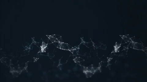 A digital network of connected nodes and lines in a seamless loop Stock Footage 340956961